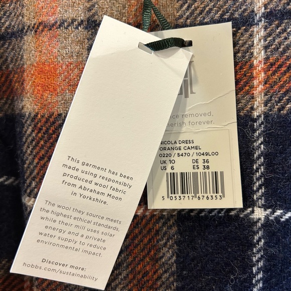 Hobbs Plaid Sleeveless Dress - Picture 3 of 3